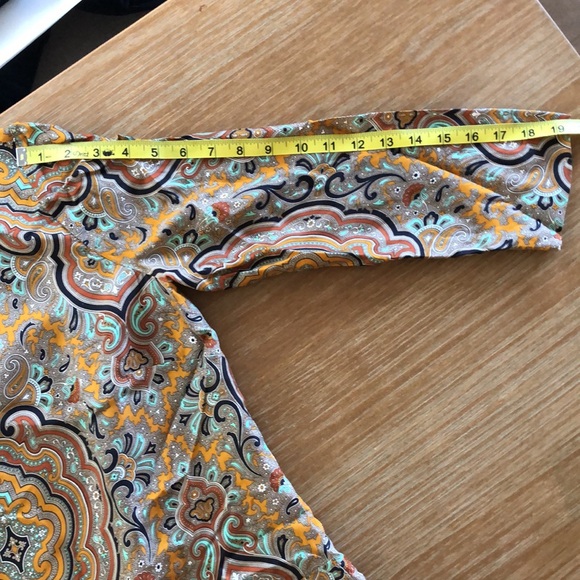 J Crew Collection 100% Silk Jules Gold Paisley Dress With Pockets Womens Size 6 - Picture 12 of 15